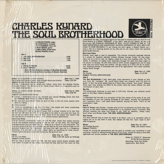 Charles Kynard / チャールズ・カイナード / The Soul Brotherhood (PR 7630) 1992 Reissue
