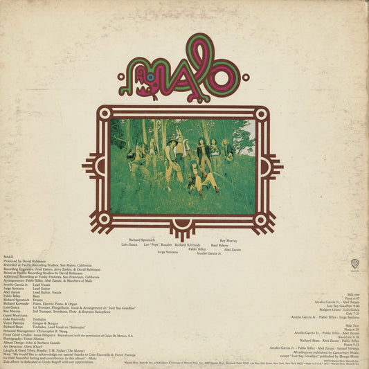 Malo - Malo (BS 2584) 1972 US Warner|中古LP
