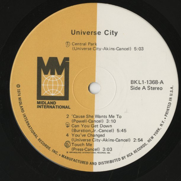 Universe City / ユニヴァース・シティ (BKL1-1368)