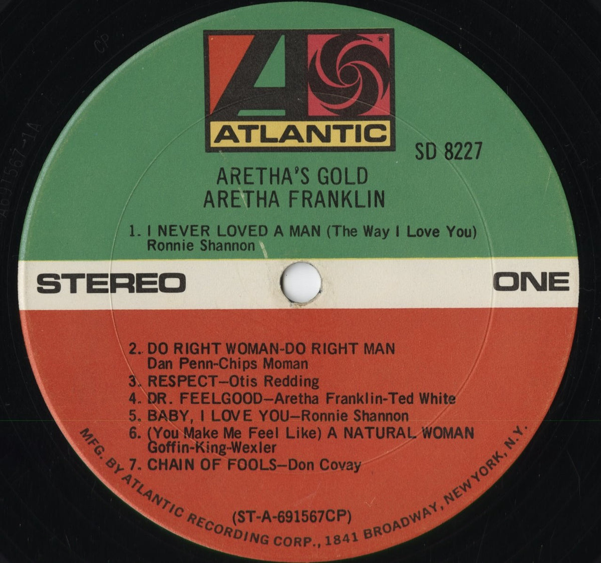 Aretha Franklin - Aretha's Gold (SD 8227) 1969 US Atlantic|中古LP