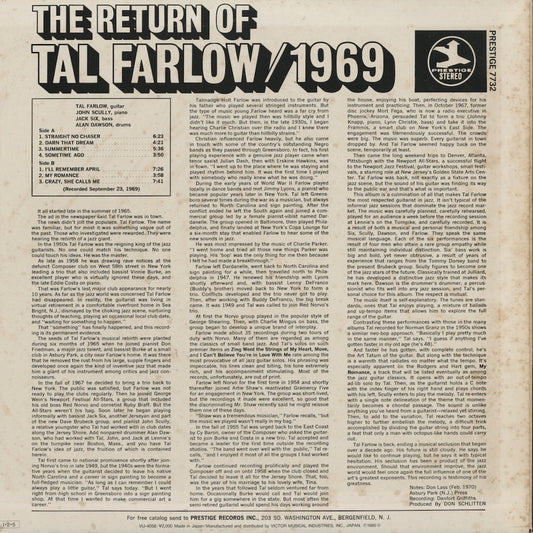 Tal Farlow / タル・ファーロウ / The Return of Tal Farlow (VIJ4058)