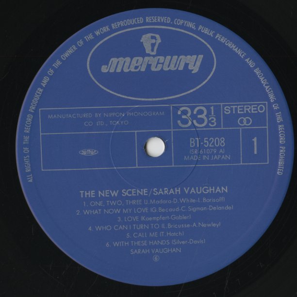 Sarah Vaughan / サラ・ヴォーン / The New Scene (BT5208)