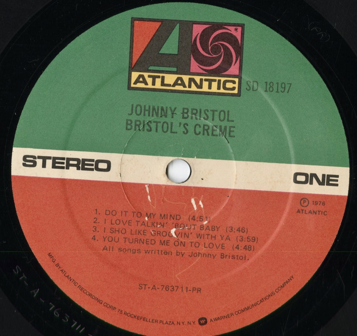 Johnny Bristol – Bristol's Creme (SD 18197) 1976 US Atlantic|中古LP