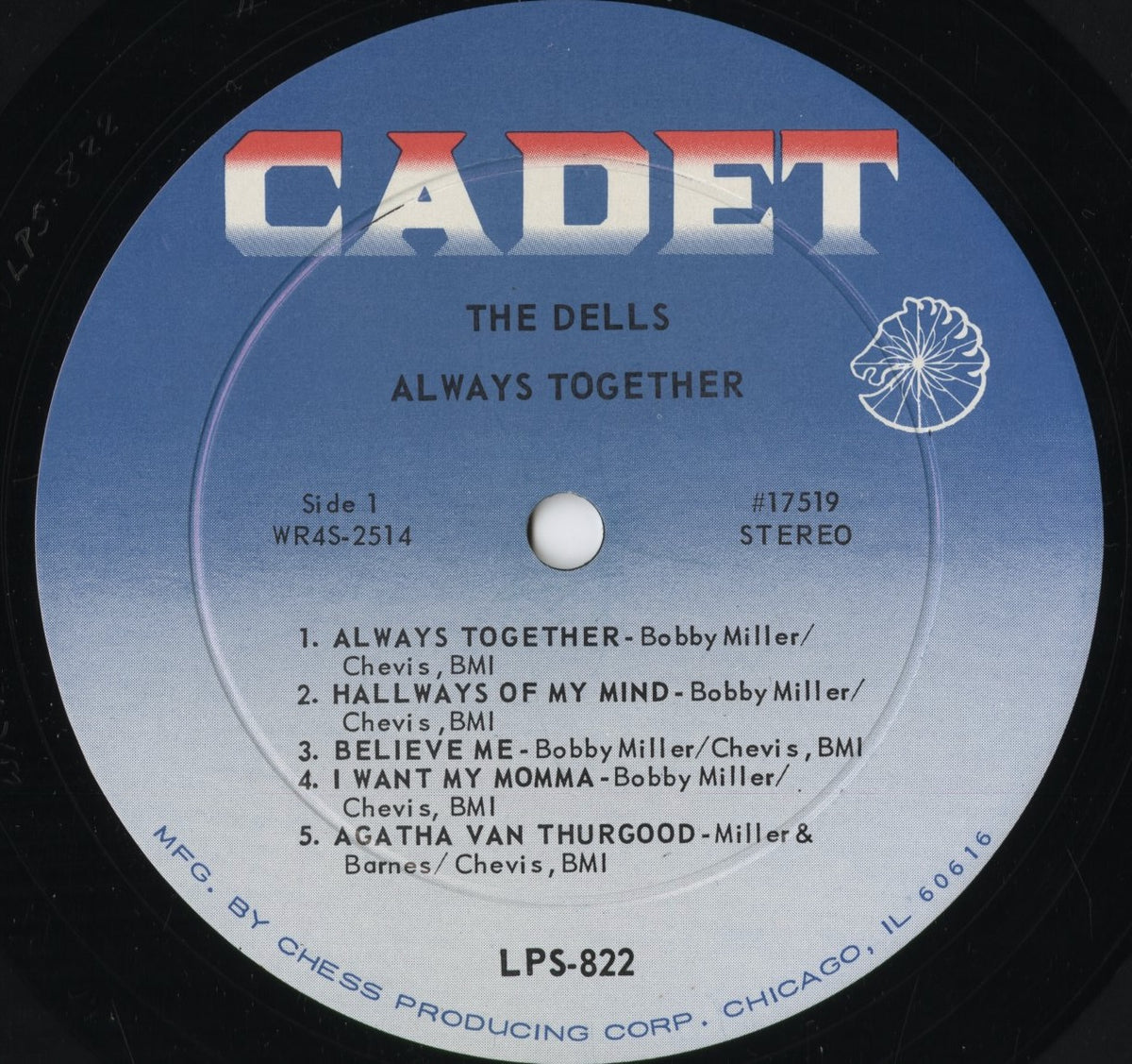 The Dells - The Dells Musical Menu / Always Together (LPS-822) 1968 US Cadet|中古LP