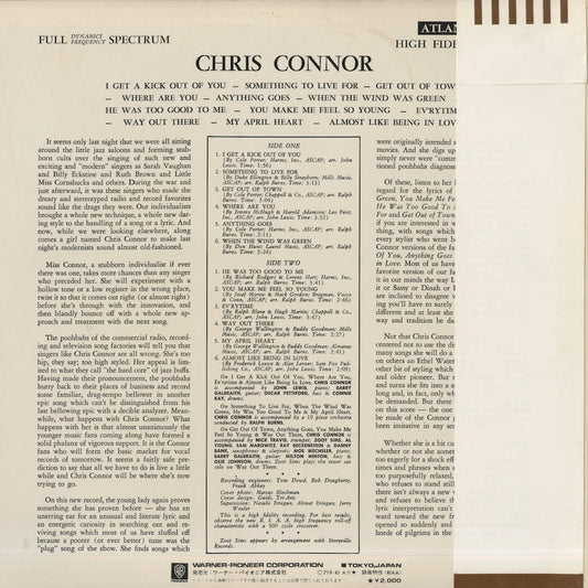 Chris Connor / クリス・コナー (1956) (P6012A)