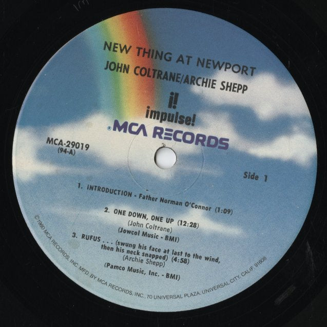 John Coltrane / Archie Shepp - New Thing At Newport (MCA 29019) LP 1980 US Impulse-MCA|中古LP