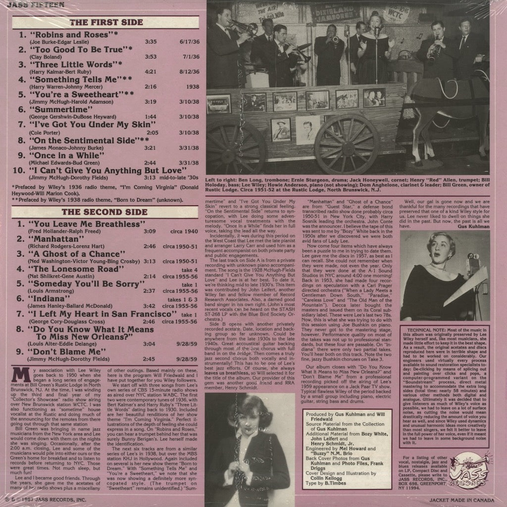 Lee Wiley / リー・ワイリー / You Leave Me Breathless (DIW-1234)