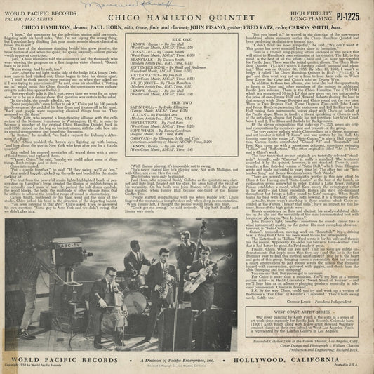 Chico Hamilton / チコ・ハミルトン / Chico Hamilton Quintet (PJ-1225)