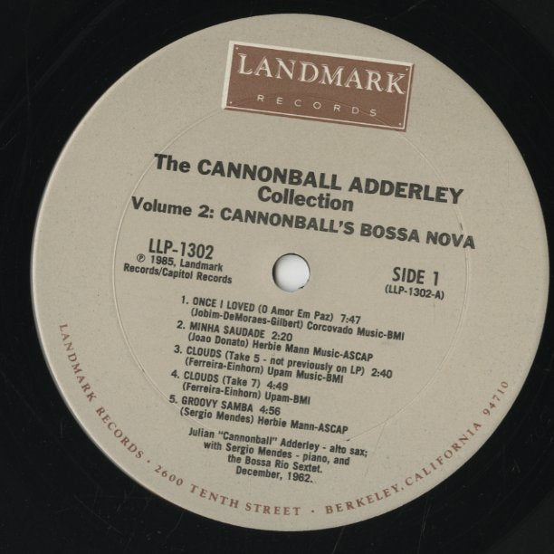 Cannonball Adderley / キャノンボール・アダレイ / Cannonball’s Bossa Nova (LLP1302)