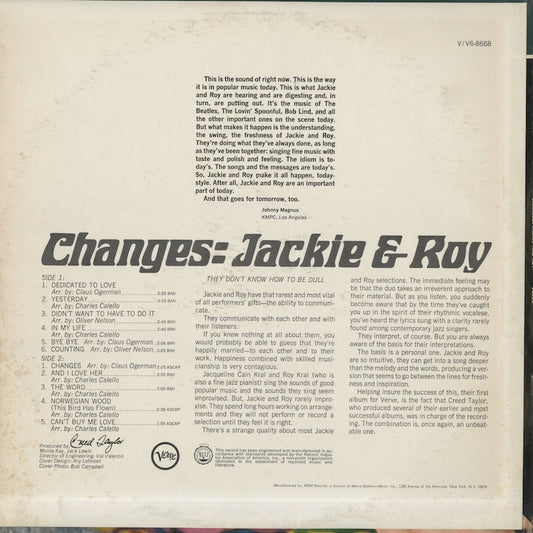 Jackie And Roy / ジャッキー&ロイ / Changes (V8668)
