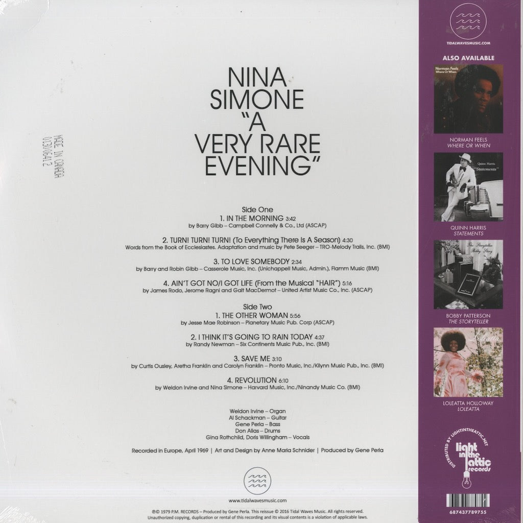 Nina Simone / ニーナ・シモン / A Very Rare Evening (TWM01)