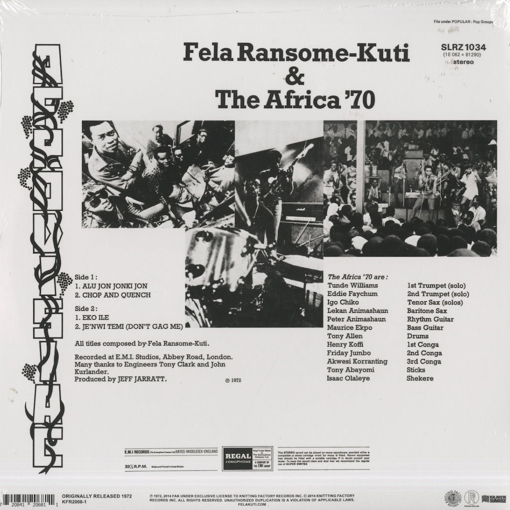 Fela Kuti / フェラ・クティ / Afrodisiac (KFR2008-1)