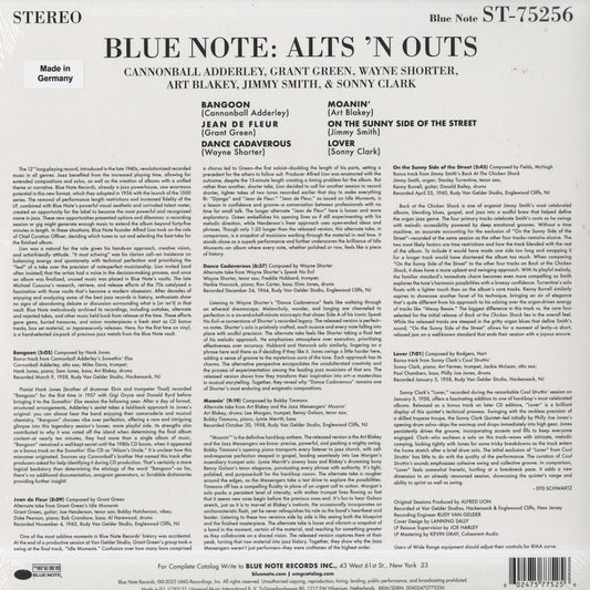 V.A./ Blue Note : Alts 'N Outs - Cannonball Adderley,Grant Green,Sonny Clark (BST 75256) BLUE NOTE未発表曲集