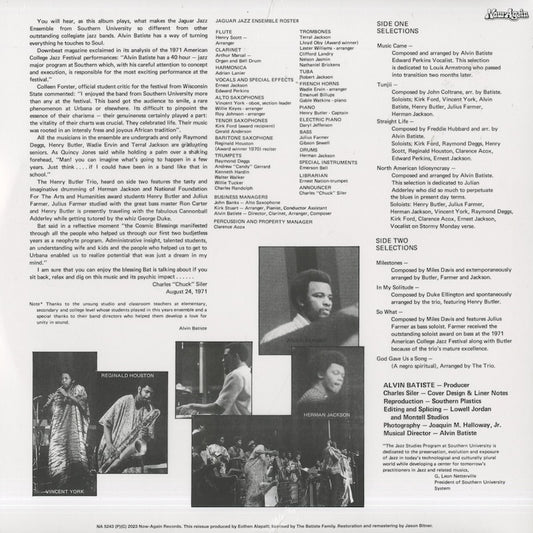 The Southern University Jazz Ensemble / Live At The 1971 American College Jazz Festival (NA5243)