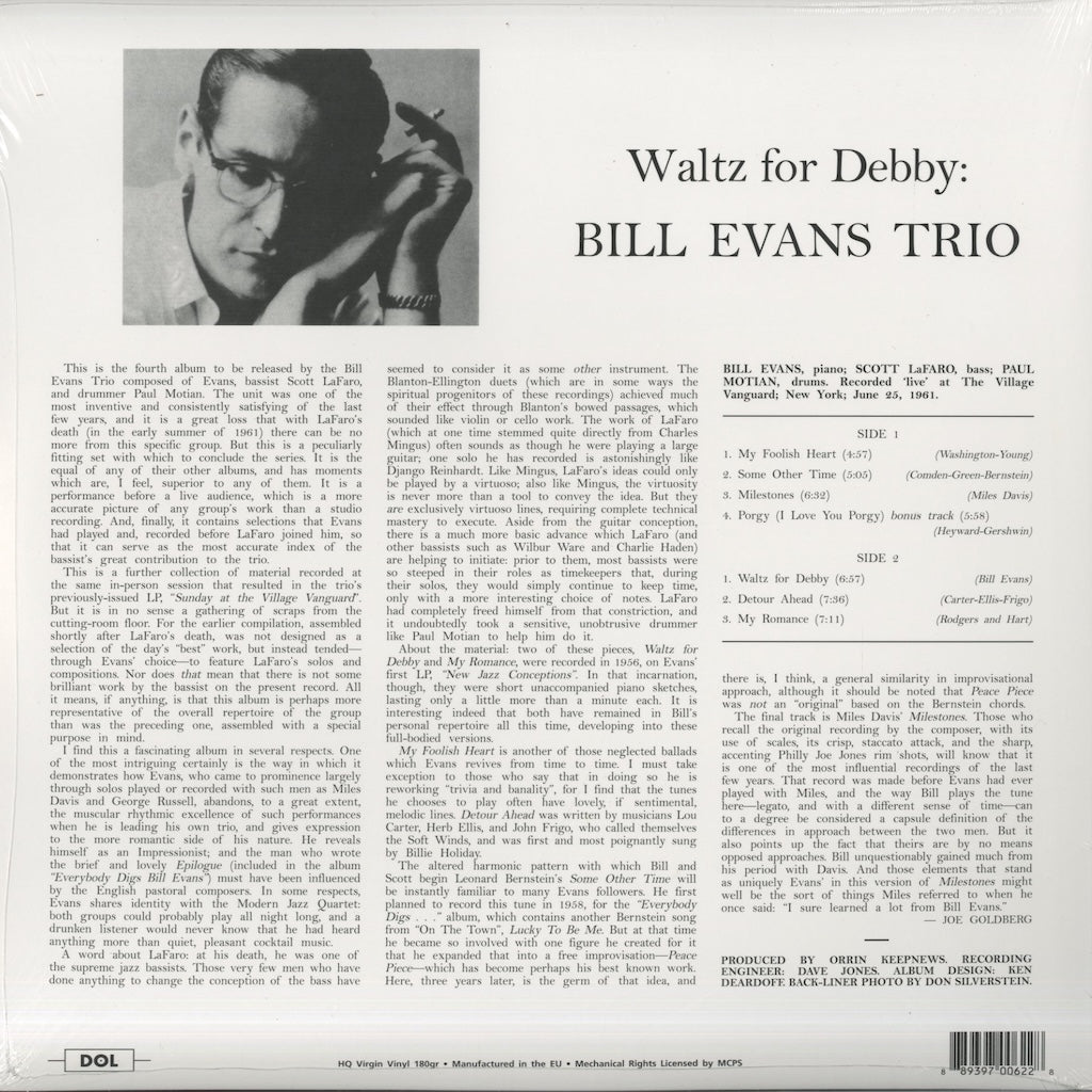 Bill Evans / ビル・エヴァンス / Waltz For Debby (180g)