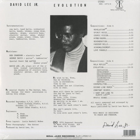 David Lee Jr. / デヴィッド・リー・ジュニア / Evolution (SJR LP551C)