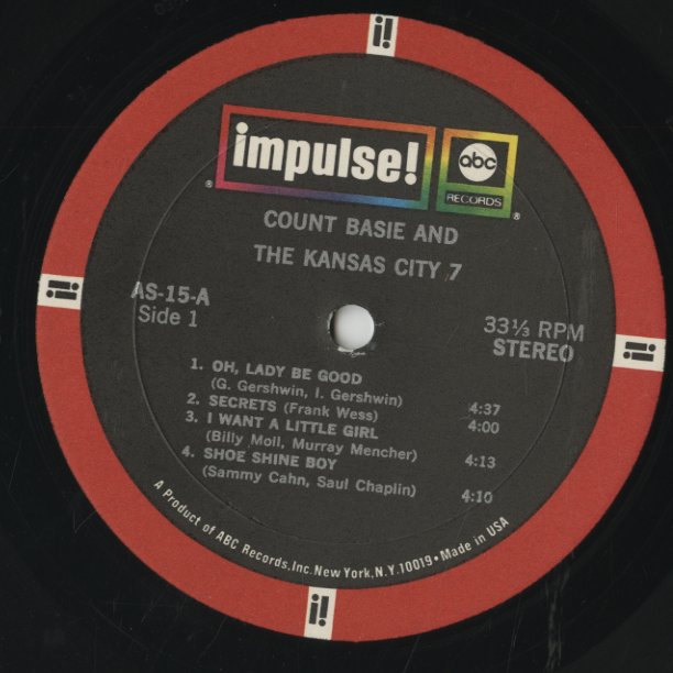 Count Basie / カウント・ベイシー / Count Basie And The Kansas City 7 (AS-15)