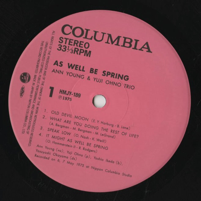 Ann Young & Yuji Ohno Trio / アン・ヤング&大野雄二トリオ / As Well Be Spring (HMJY-189)