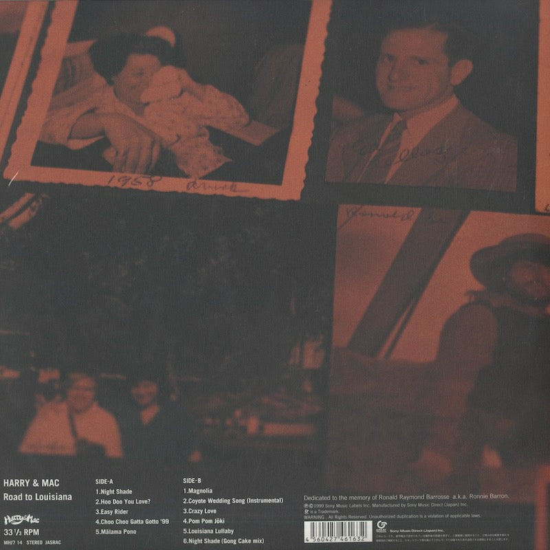 Harry & Mac / 細野晴臣 久保田麻琴 / Road To Louisiana (180g) (MHJ7-14)
