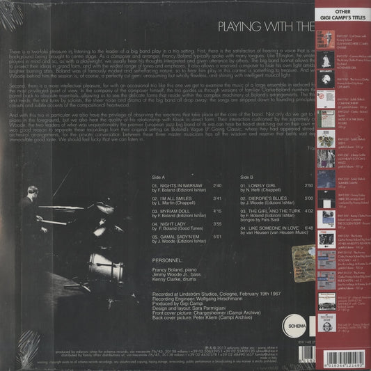 Francy Boland / フランシー・ボラン / Playing With The Trio (180g) (RW148)
