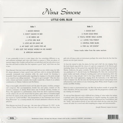 Nina Simone / ニーナ・シモン / Little Girl Blue (180g)