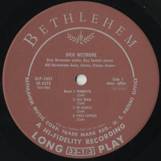 Dick Wetmore / ディック・ウェットモア / Dick Wetmore -10 (TOJJ-1035)