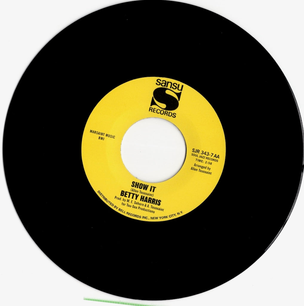Betty Harris / ベティ・ハリス / There's a Break In The Road / Show It (SJR343-7)