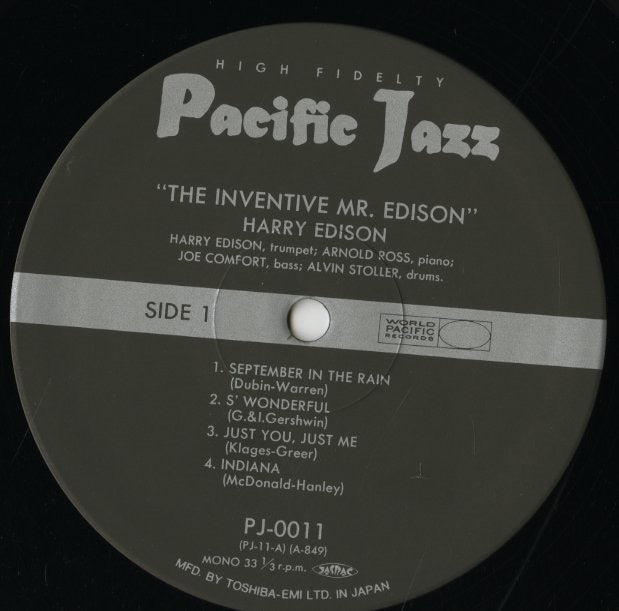 Harry Edison / ハリー・エディソン / The Inventive Mr. Edison (PJ-0011)