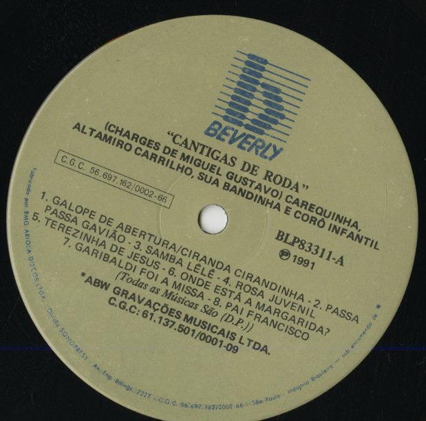 Carequinha, Altamiro Carrilho, Sua Bandinha E Coro Infantil / Cantigas De Roda (BLP83311)