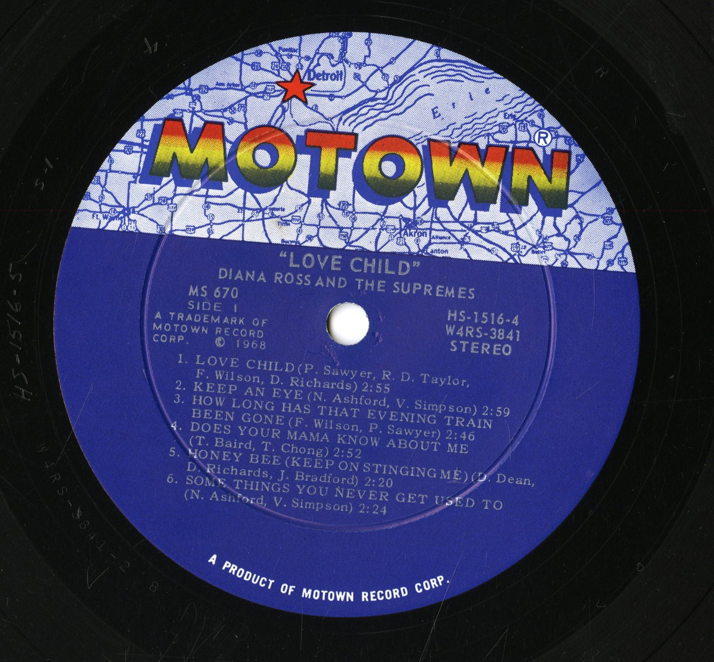 The Supremes / ダイアナ・ロス & シュプリームス / Love Child (MS 670)