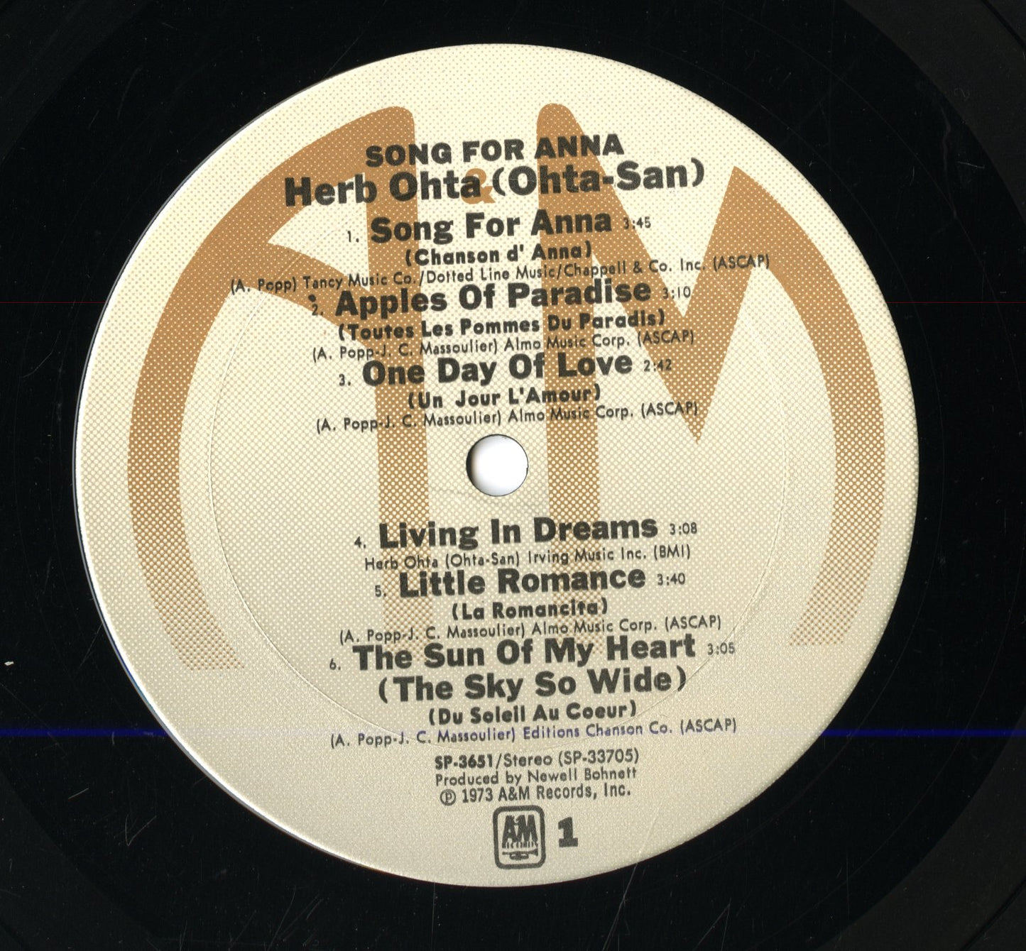 Herb Ohta / ハーブ・オータ / Song For Anna (SP-3651)