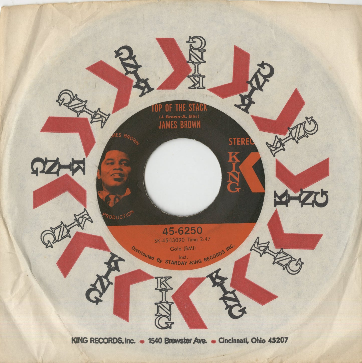 James Brown / ジェイムス・ブラウン / Lowdown Popcorn / Top Of The Stack -7 (45-6250)