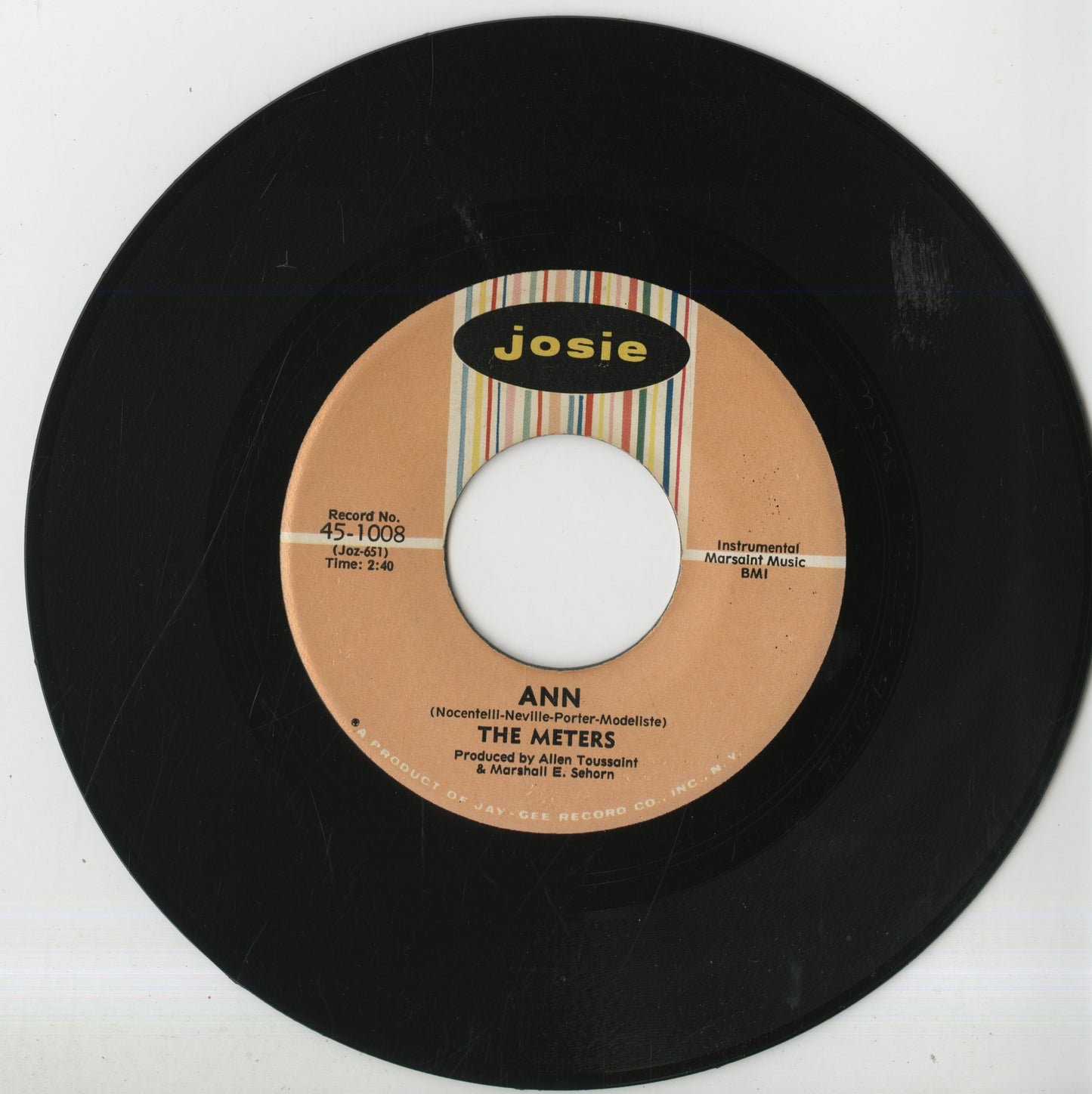 The Meters / ミーターズ / Ease Back / Ann -7 (45-1008)