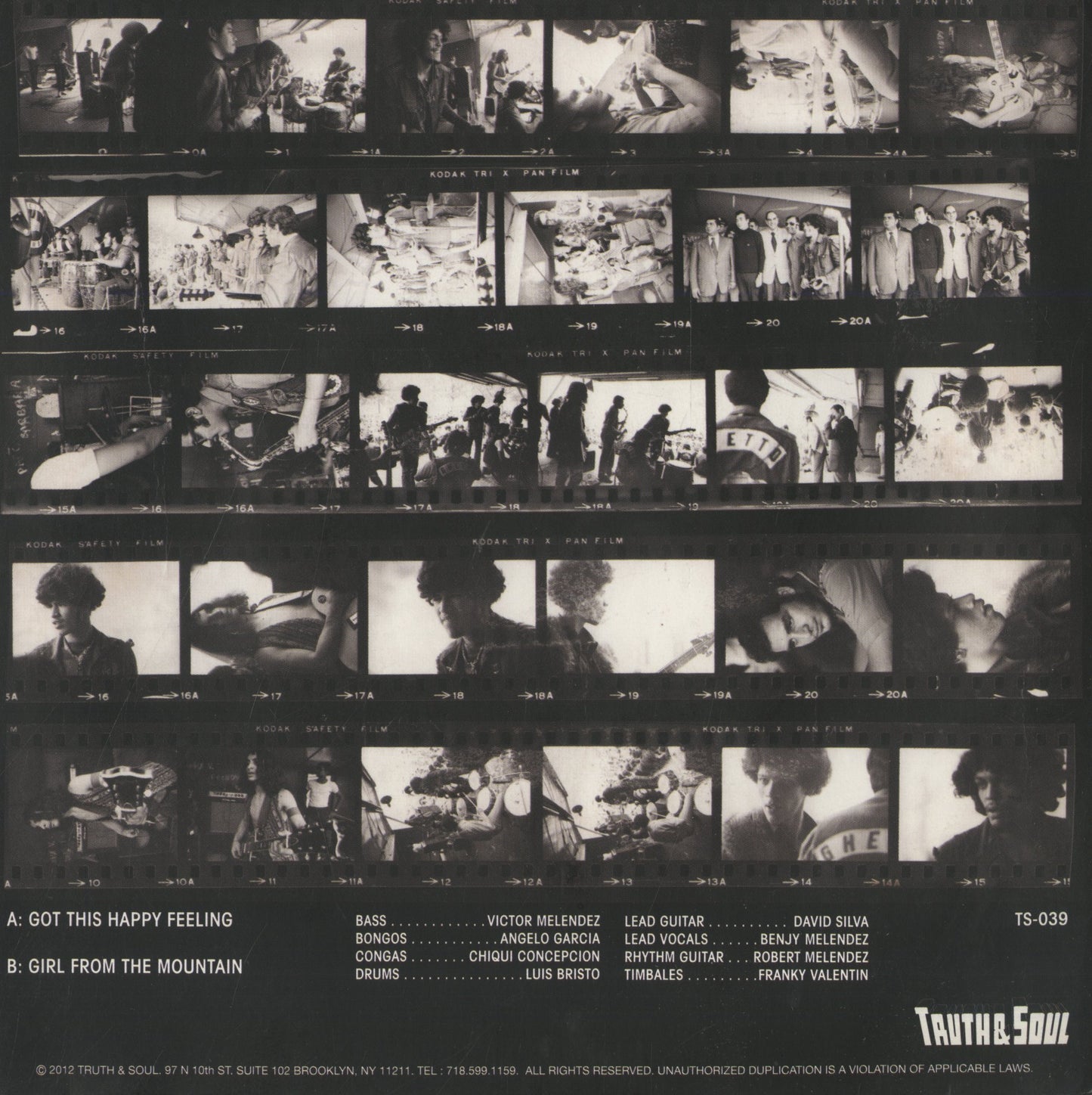 Ghetto Brothers / ゲットー・ブラザーズ / Got This Happy Feeling / Girl From The Mountain -7 (TS-039)