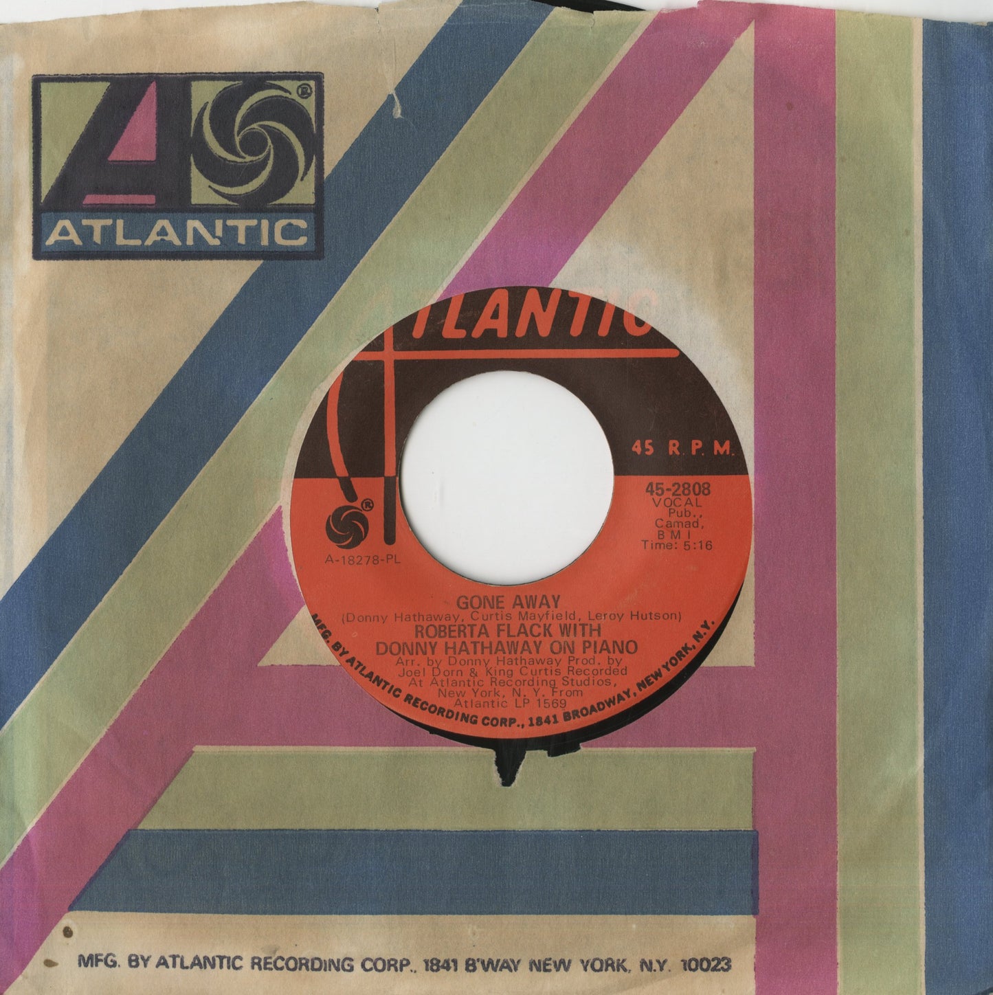 Roberta Flack & Donny Hathaway / ロバータ・フラック ダニー・ハサウェイ / You've Got A Friend / Gone Away -7 (45 2808)