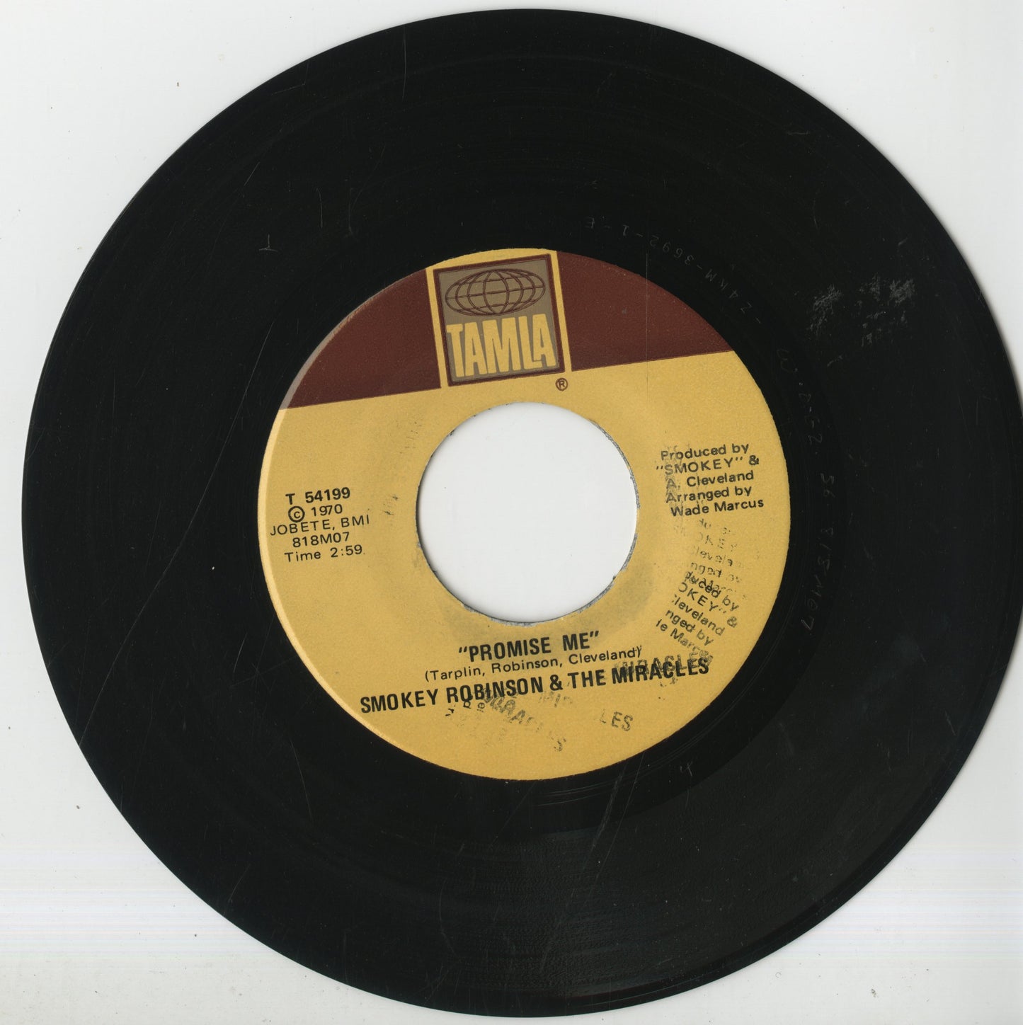 Smokey Robinson & The Miracles / スモーキー・ロビンソン&ミラクルズ / The Tears Of A Clown / Promise Me -7 (T54199)