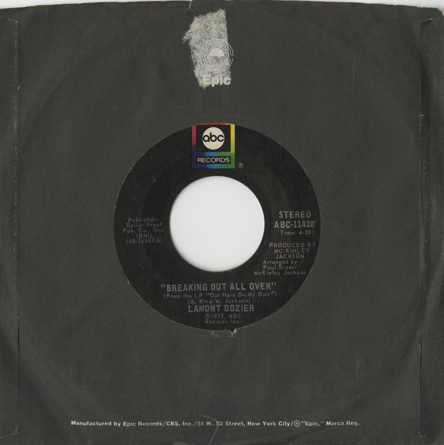 Lamont Dozier / ラモント・ドジャー / Fish Ain't Bitin' / Breaking Out All Over -7 (ABC-11438)