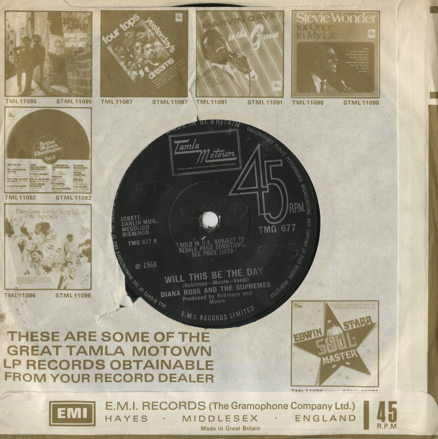 Diana Ross & The Supremes / ダイアナ・ロス&シュプリームス / Love Child / Will This Be The Day -7 (TMG 677)