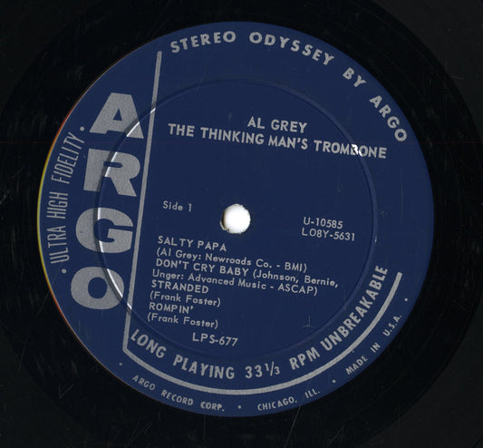 Al Grey / アル・グレイ / The Thinking Man's Trombone (LP 677)