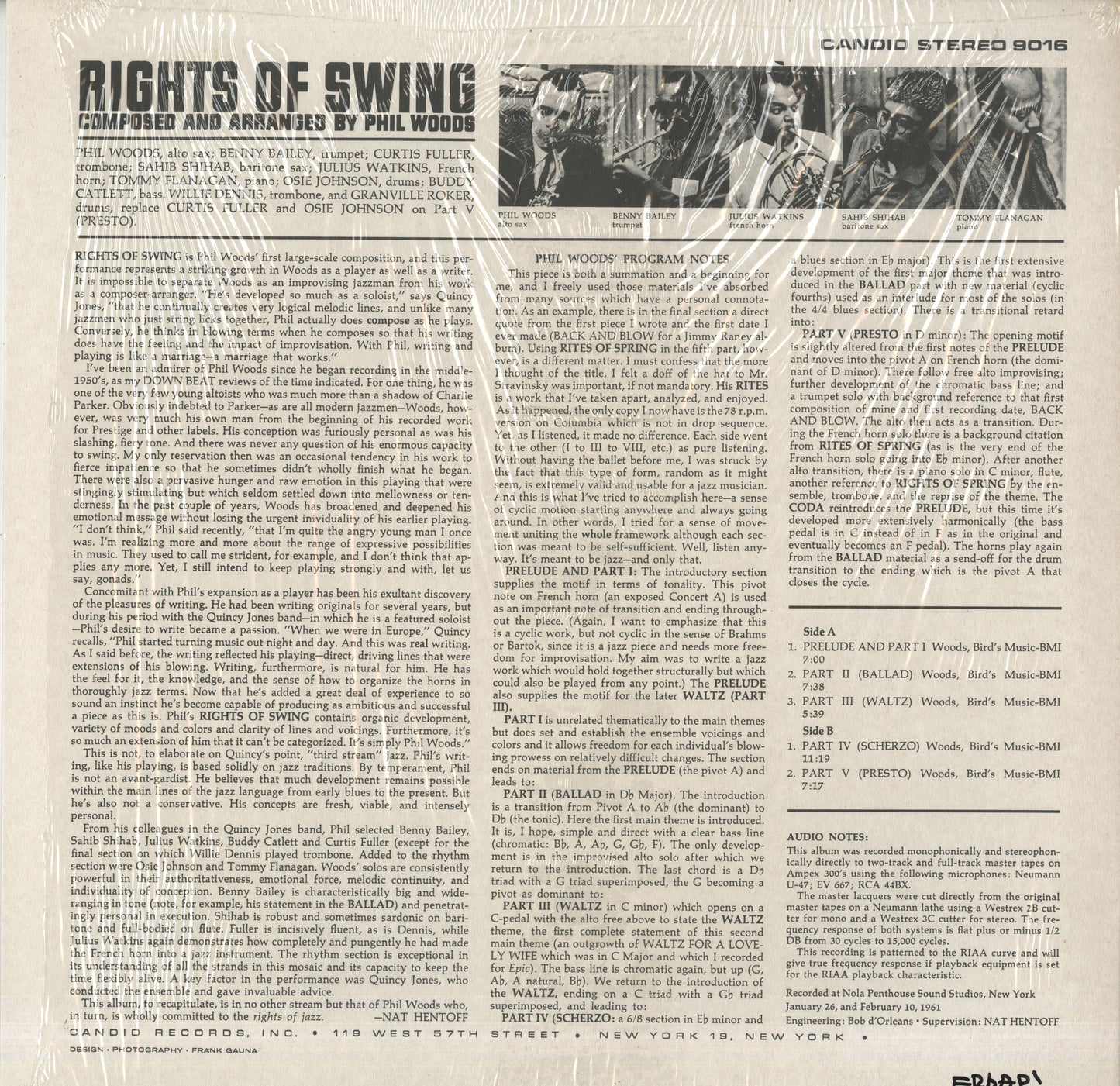 Phil Woods / フィル・ウッズ / Rights Of Swing(CS 9016)