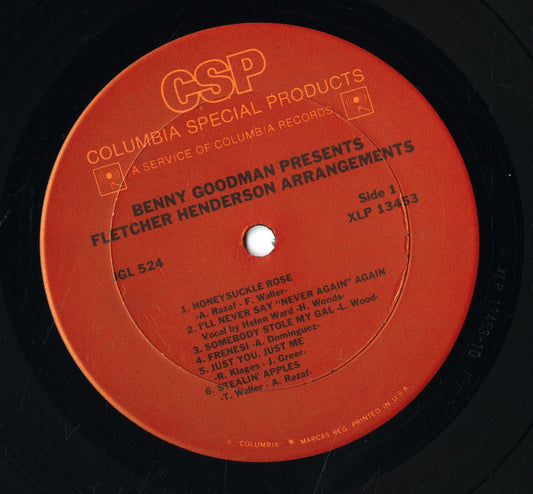 Benny Goodman / ベニー・グッドマン / Fletcher Henderson Arrangements(JGL 524)