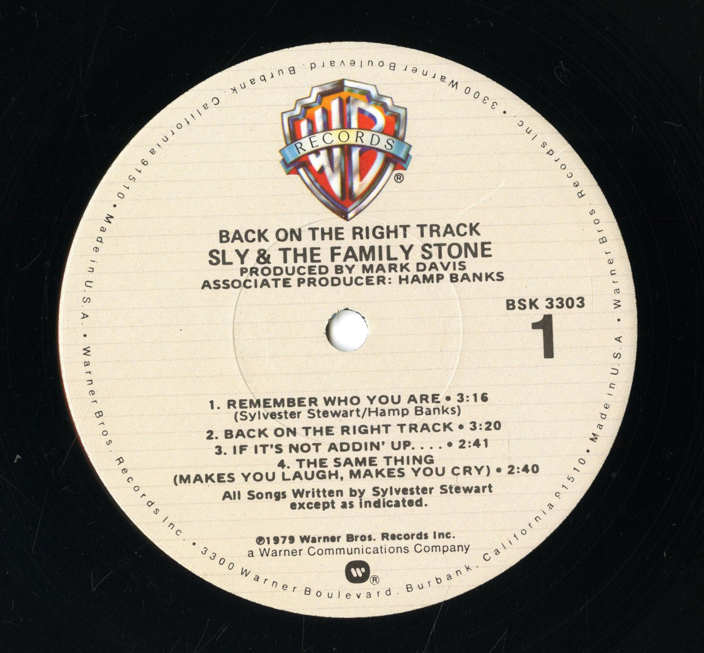 Sly & The Family Stone / スライ&ザ・ファミリー・ストーン / Back On The Right Track (BSK 3303)