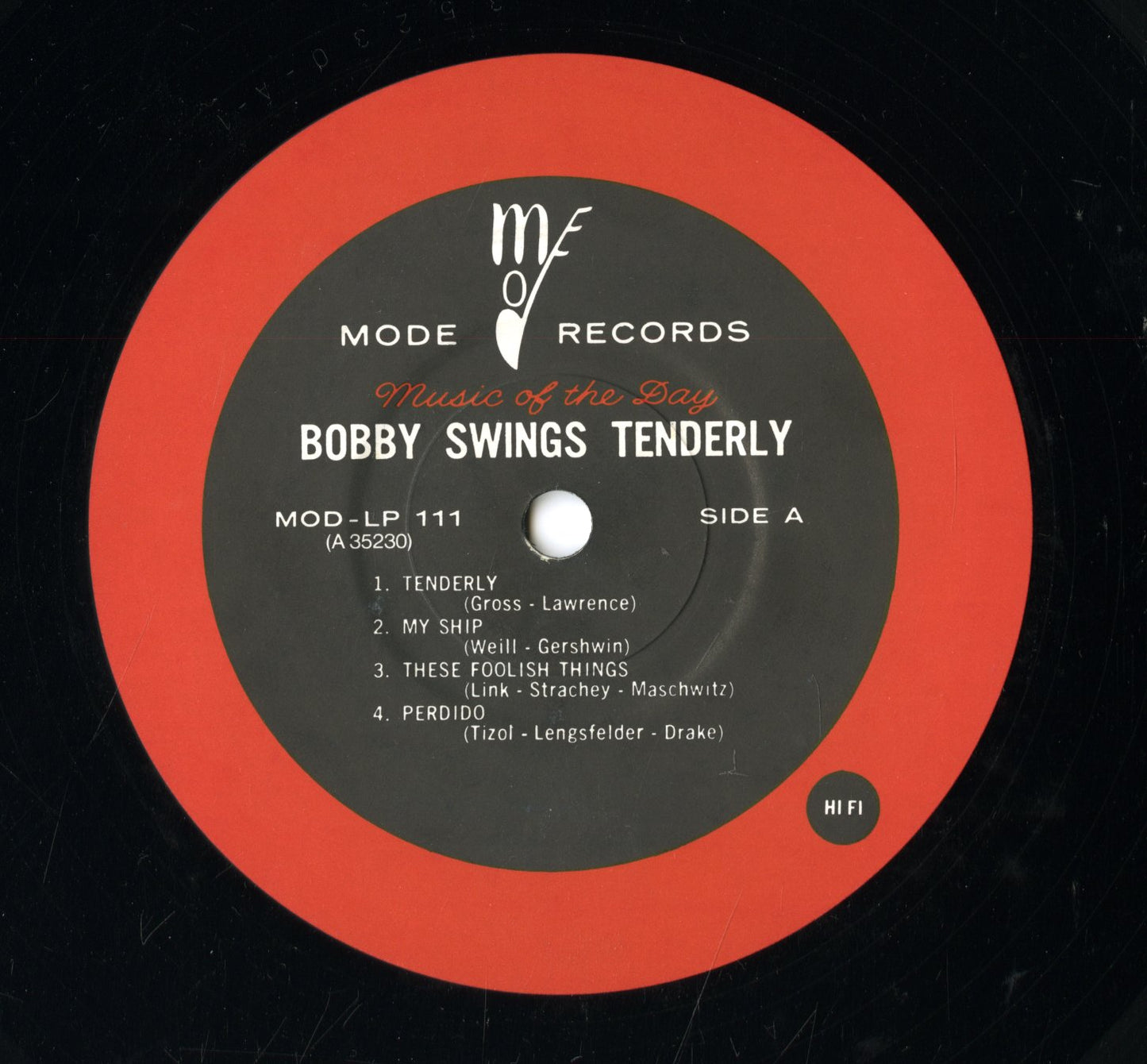 Bobby Troup / ボビー・トゥループ / Bobby Swings Tendarly(MOD-LP 111)