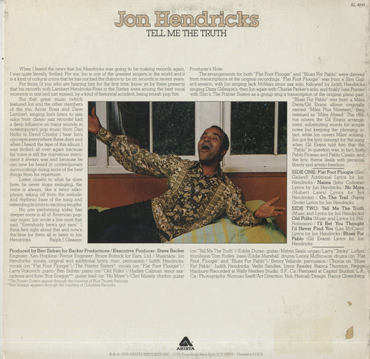 Jon Hendricks / ジョン・ヘンドリクス / Tell Me The Truth (AL4043)