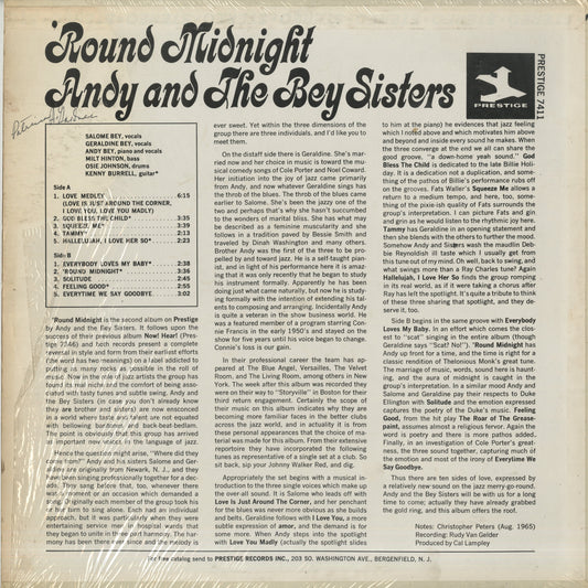 Andy And The Bey Sisters / アンディ・アンド・ザ・ベイ・シスターズ / 'Round Midnight (PR 7411)