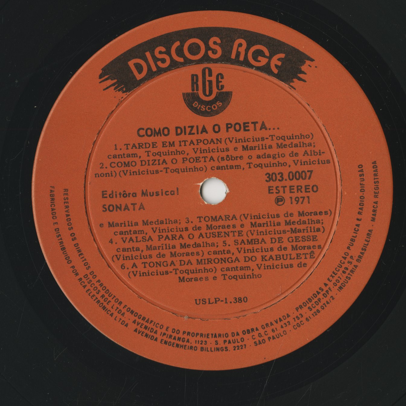 Vinicius / Marilia Medalha / Toquinho / / Como Dizia O Poeta (303.0007)