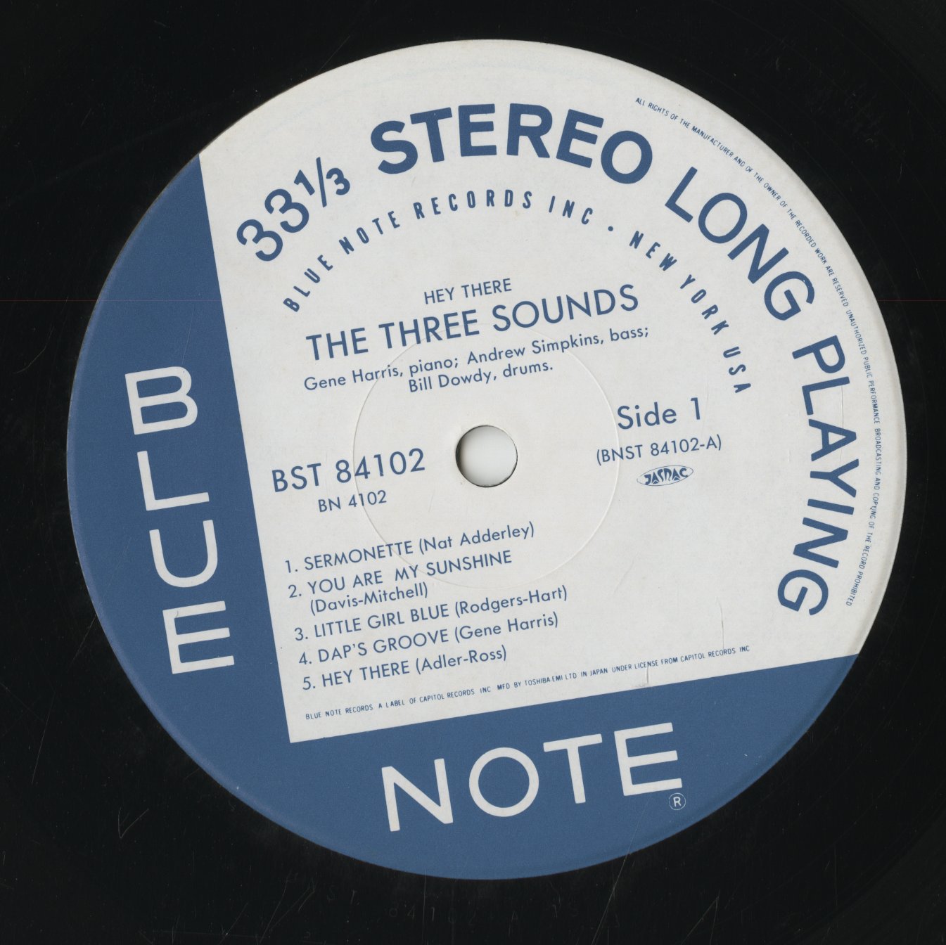 The Three Sounds / スリー・サウンズ / Hey There! (BN 4102)