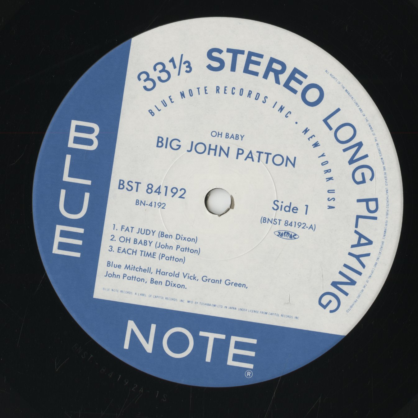 Big John Patton / ビッグ・ジョン・パットン / Oh Baby! (BN 4192)