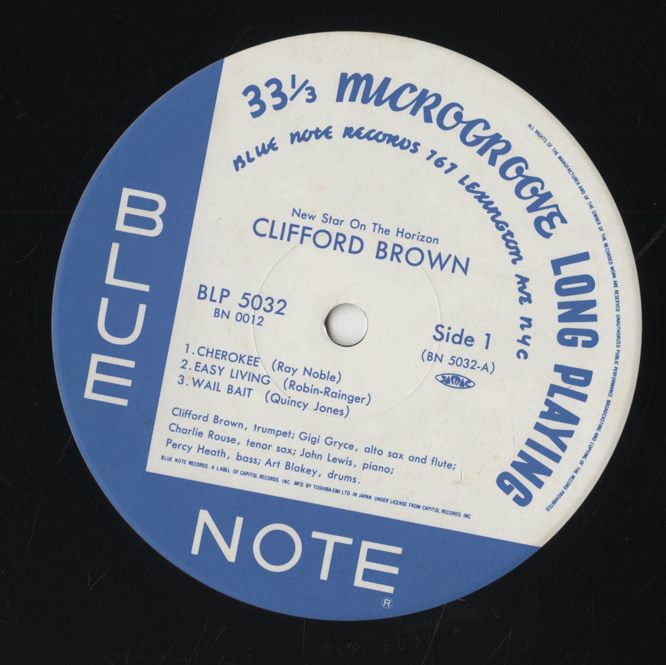 Clifford Brown / クリフォード・ブラウン / New Star On The Horizon (BN 0012)