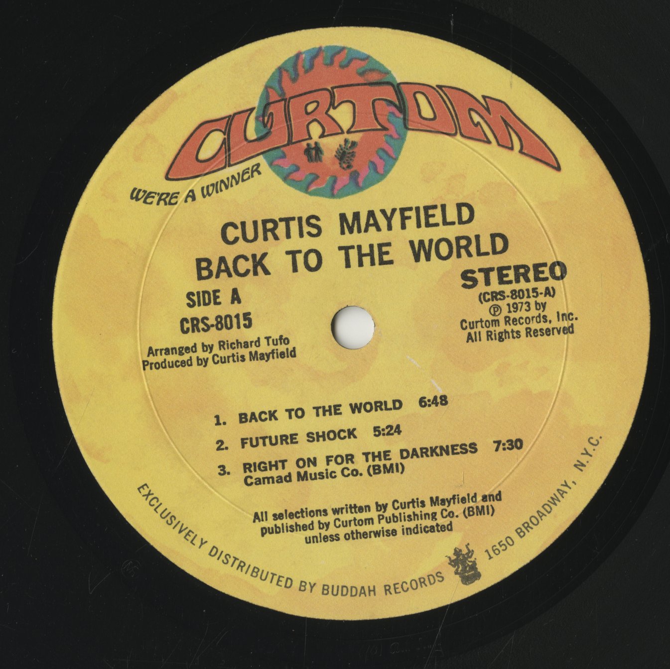 Curtis Mayfield / カーティス・メイフィールド / Back To The World (CRS-8015)